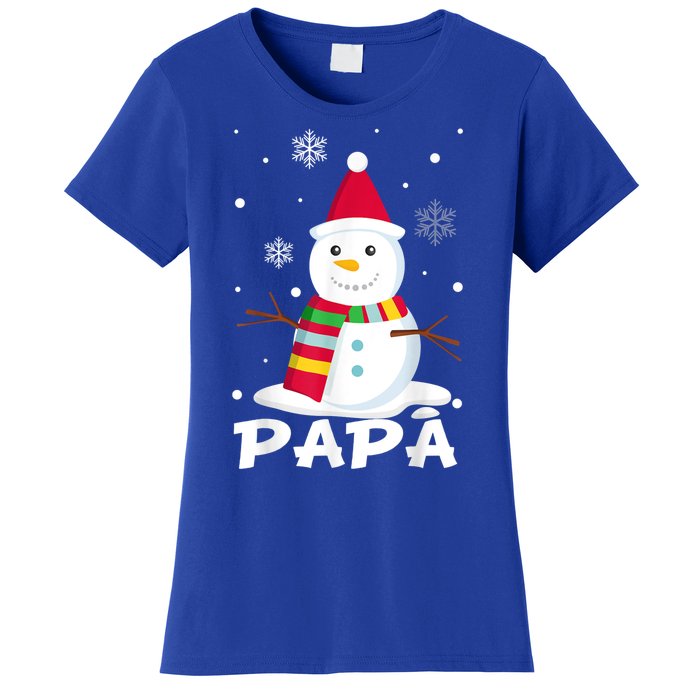 Papa Snowman Santa Funny Christmas Matching Family Gifts Women's T-Shirt