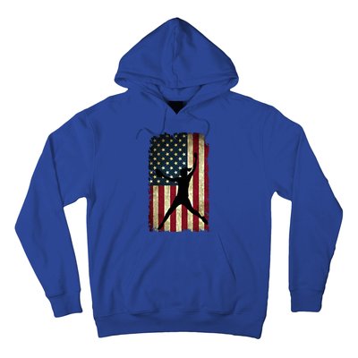 Pitcher Softball Stuff Usa Flag Cute Gift Softballism Gift Hoodie