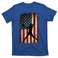 Pitcher Softball Stuff Usa Flag Cute Gift Softballism Gift T-Shirt