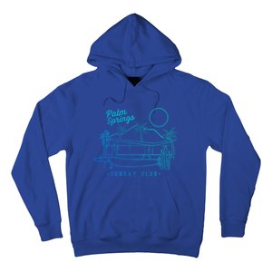 Palm Springs Sunday Club Simple Line Drawing Gift Hoodie