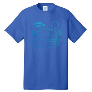 Palm Springs Sunday Club Simple Line Drawing Gift Tall T-Shirt