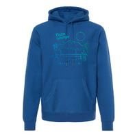 Palm Springs Sunday Club Simple Line Drawing Gift Premium Hoodie