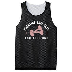 Practice Safe Sets Women Weightlifting Mesh Reversible Basketball Jersey Tank