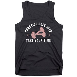 Practice Safe Sets Women Weightlifting Tank Top