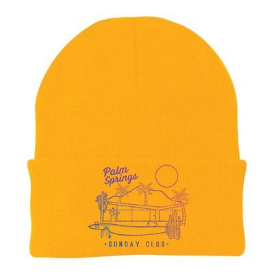 Palm Springs Sunday Club Simple Line Drawing Gift Knit Cap Winter Beanie