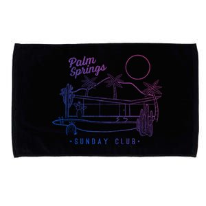 Palm Springs Sunday Club Simple Line Drawing Gift Microfiber Hand Towel