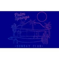 Palm Springs Sunday Club Simple Line Drawing Gift Bumper Sticker