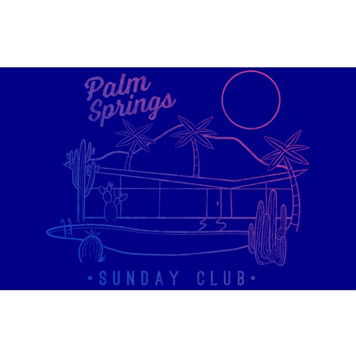 Palm Springs Sunday Club Simple Line Drawing Gift Bumper Sticker