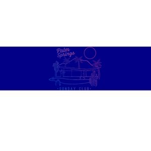 Palm Springs Sunday Club Simple Line Drawing Gift Bumper Sticker