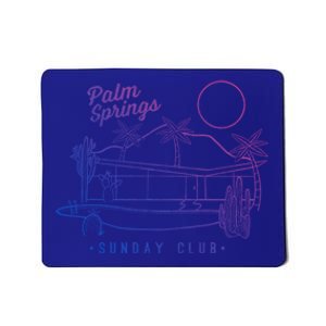 Palm Springs Sunday Club Simple Line Drawing Gift Mousepad