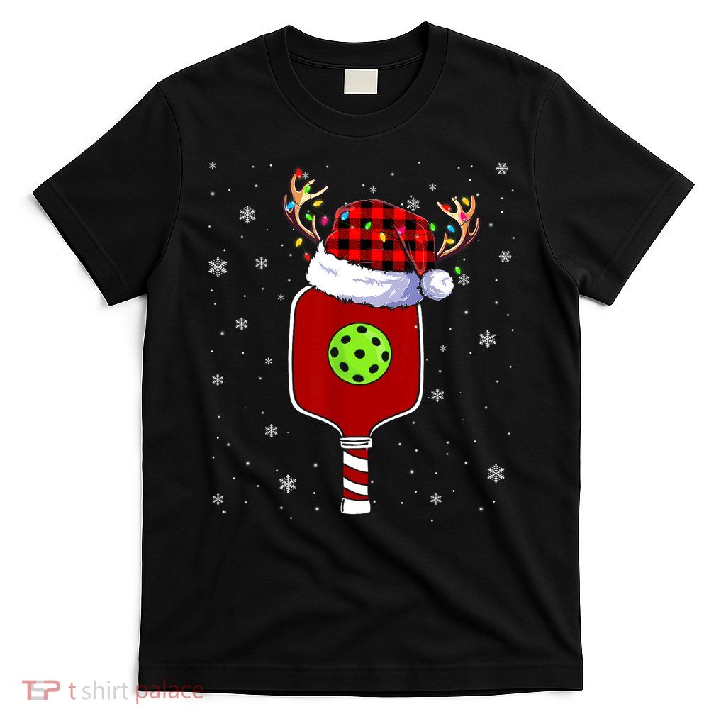 Pickleball Santa Sports Christmas Pickleball Player Gift T-Shirt