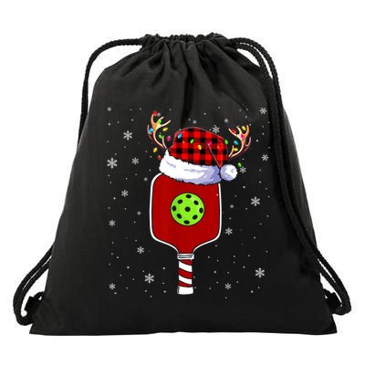 Pickleball Santa Sports Christmas Pickleball Player Gift Drawstring Bag