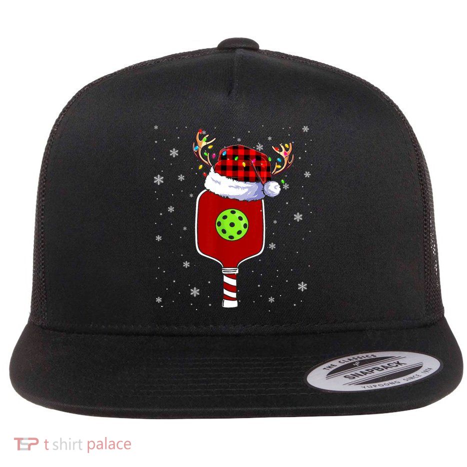 Pickleball Santa Sports Christmas Pickleball Player Gift Flatbill Hat