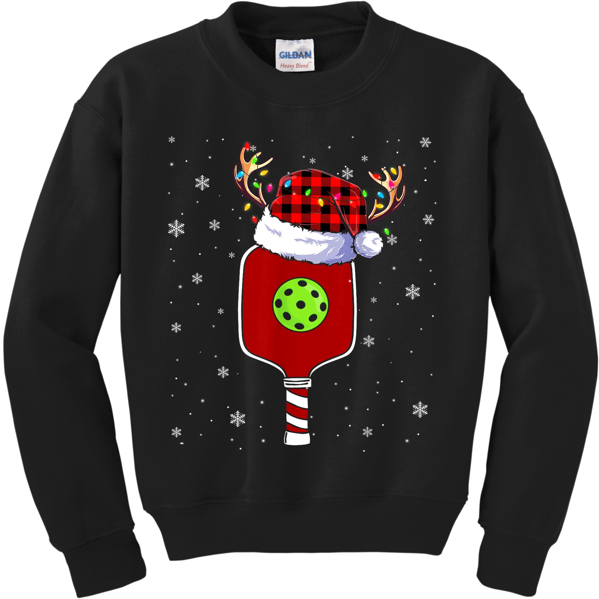 Pickleball Santa Sports Christmas Pickleball Player Gift Kids Sweatshirt