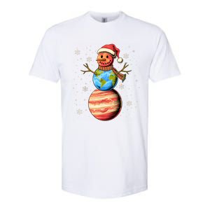 Planets Snowman Space Funny Christmas Astronomy Softstyle CVC T-Shirt