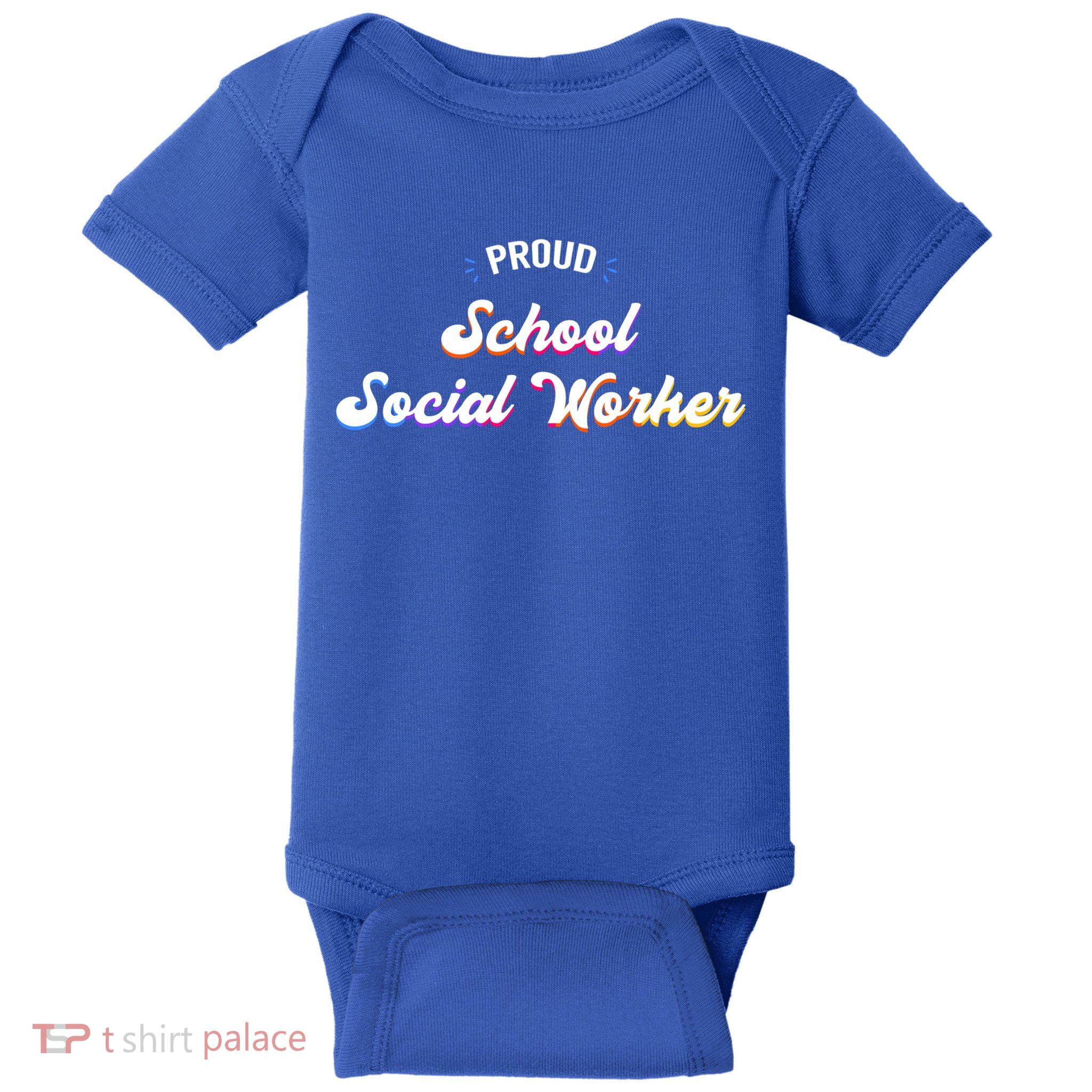 Proud School Social Worker Job Cool Gift Baby Bodysuit