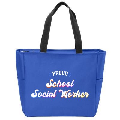 Proud School Social Worker Job Cool Gift Zip Tote Bag