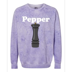 Pepper Shaker Salt And Pepper Bff Matching Halloween Costume Gift Colorblast Crewneck Sweatshirt