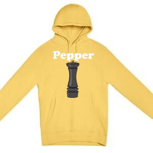 Pepper Shaker Salt And Pepper Bff Matching Halloween Costume Gift Premium Pullover Hoodie