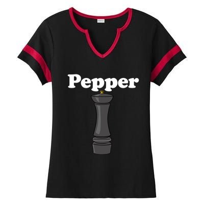 Pepper Shaker Salt And Pepper Bff Matching Halloween Costume Gift Ladies Halftime Notch Neck Tee