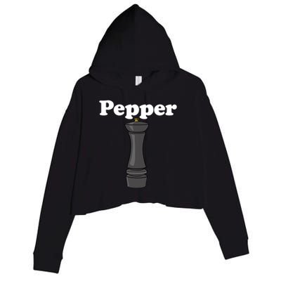 Pepper Shaker Salt And Pepper Bff Matching Halloween Costume Gift Crop Fleece Hoodie