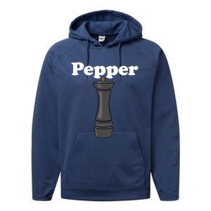 Pepper Shaker Salt And Pepper Bff Matching Halloween Costume Gift Performance Fleece Hoodie