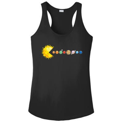 Planetary System Star Eating Planets Sun Funny Astronomy Ladies PosiCharge Competitor Racerback Tank