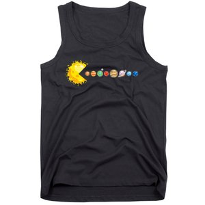 Planetary System Star Eating Planets Sun Funny Astronomy Tank Top