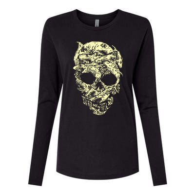 Pirates Shark Skull Womens Cotton Relaxed Long Sleeve T-Shirt