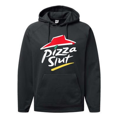 Pizza Slut Spoof Parody Performance Fleece Hoodie