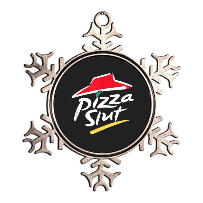 Pizza Slut Spoof Parody Metallic Star Ornament