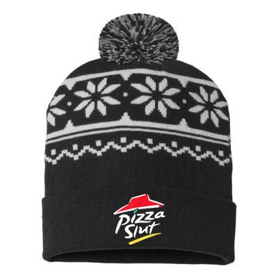 Pizza Slut Spoof Parody USA-Made Snowflake Beanie