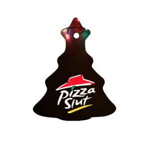 Pizza Slut Spoof Parody Ceramic Tree Ornament