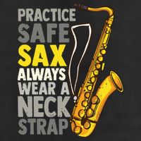 Practice Safe Sax Funny Saxophone Player Jazz Musician Gift Adult Drive Performance Visor
