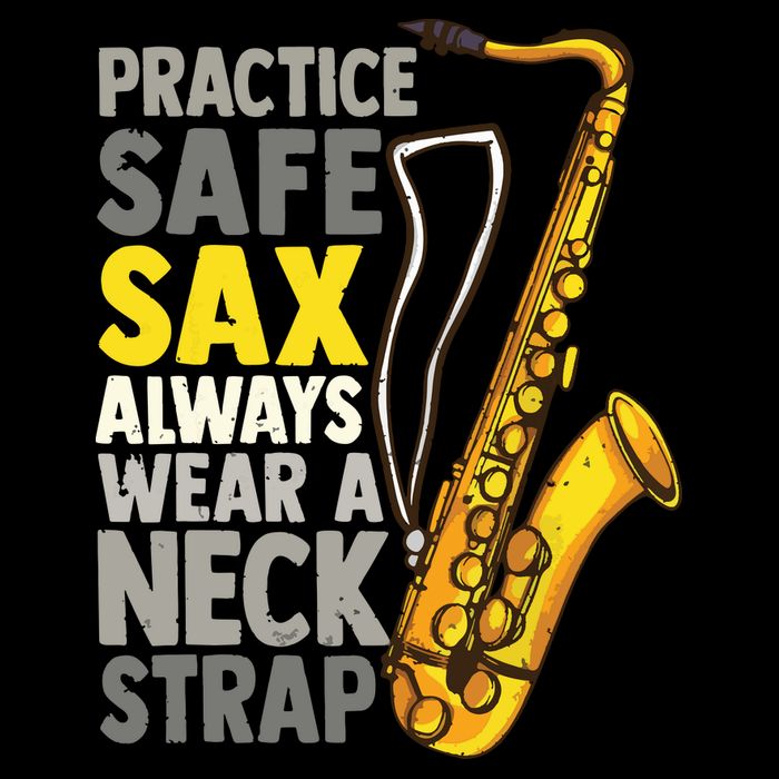 Practice Safe Sax Funny Saxophone Player Jazz Musician Gift Zip Tote Bag