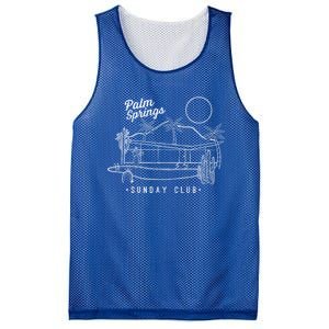 Palm Springs Sunday Club Simple Line Drawing Cute Gift Mesh Reversible Basketball Jersey Tank