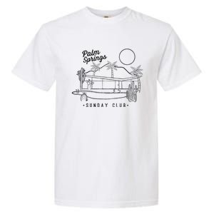 Palm Springs Sunday Club Simple Line Drawing Cute Gift Garment-Dyed Heavyweight T-Shirt