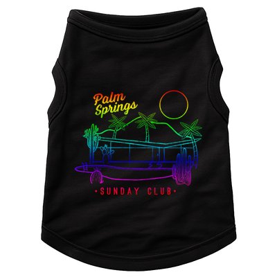 Palm Springs Sunday Club Simple Line Drawing Meaningful Gift Doggie Tank