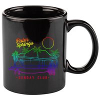 Palm Springs Sunday Club Simple Line Drawing Meaningful Gift 11oz C Handle Ceramic Mug