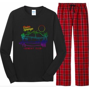 Palm Springs Sunday Club Simple Line Drawing Meaningful Gift Long Sleeve Pajama Set