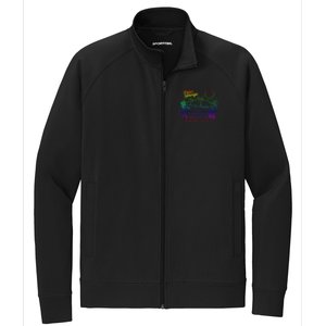 Palm Springs Sunday Club Simple Line Drawing Meaningful Gift Stretch Full-Zip Cadet Jacket