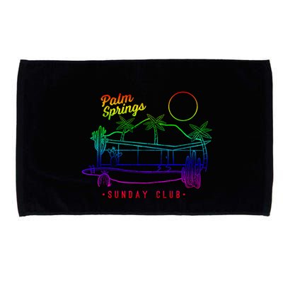 Palm Springs Sunday Club Simple Line Drawing Meaningful Gift Microfiber Hand Towel