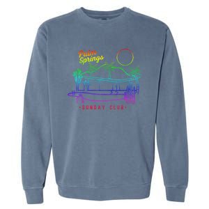 Palm Springs Sunday Club Simple Line Drawing Meaningful Gift Garment-Dyed Sweatshirt