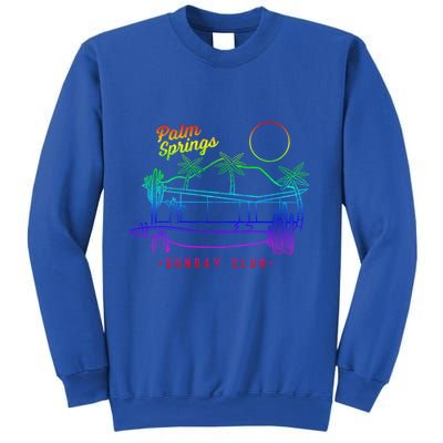 Palm Springs Sunday Club Simple Line Drawing Meaningful Gift Sweatshirt
