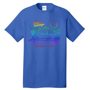 Palm Springs Sunday Club Simple Line Drawing Meaningful Gift Tall T-Shirt