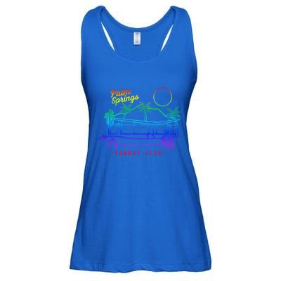Palm Springs Sunday Club Simple Line Drawing Meaningful Gift Ladies Essential Flowy Tank