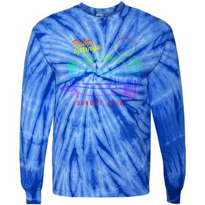 Palm Springs Sunday Club Simple Line Drawing Meaningful Gift Tie-Dye Long Sleeve Shirt