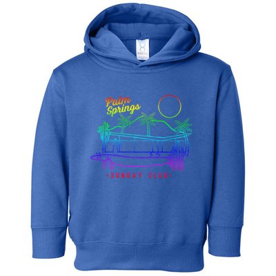 Palm Springs Sunday Club Simple Line Drawing Meaningful Gift Toddler Hoodie