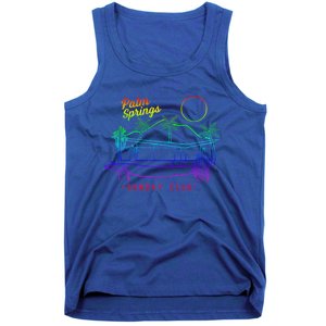 Palm Springs Sunday Club Simple Line Drawing Meaningful Gift Tank Top