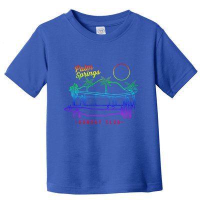 Palm Springs Sunday Club Simple Line Drawing Meaningful Gift Toddler T-Shirt